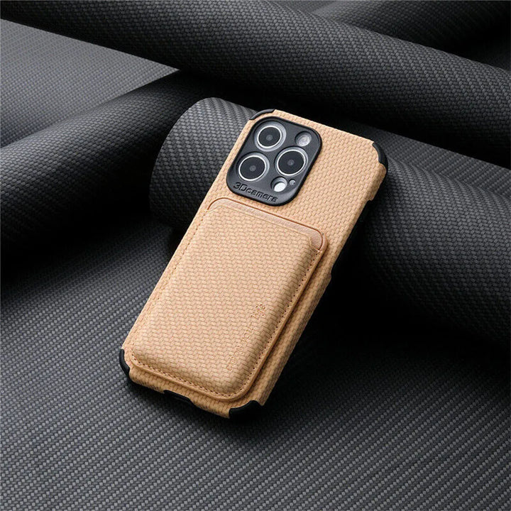 MagSafe Wallet Phone Case - TitanWallet-Carbon Beige-iPhone 15 Pro Max-Nora Luxe