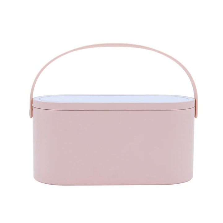 Make-up Case with LED Mirror - Lumivault-Pink-The Livary