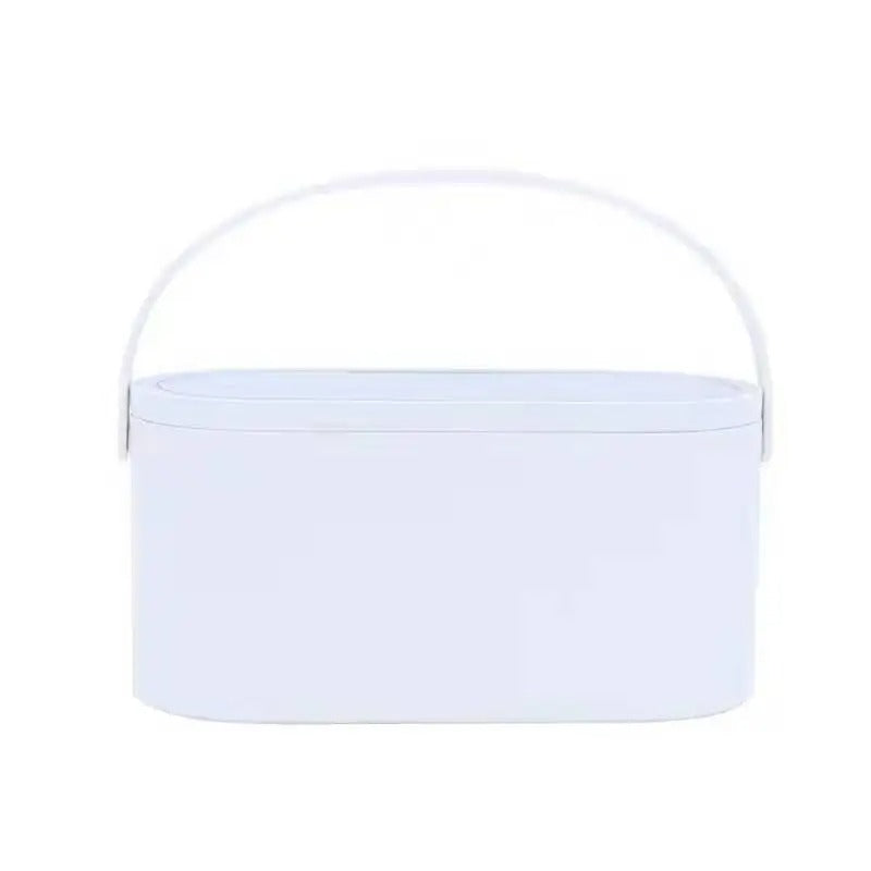Make-up Case with LED Mirror - Lumivault-White-The Livary