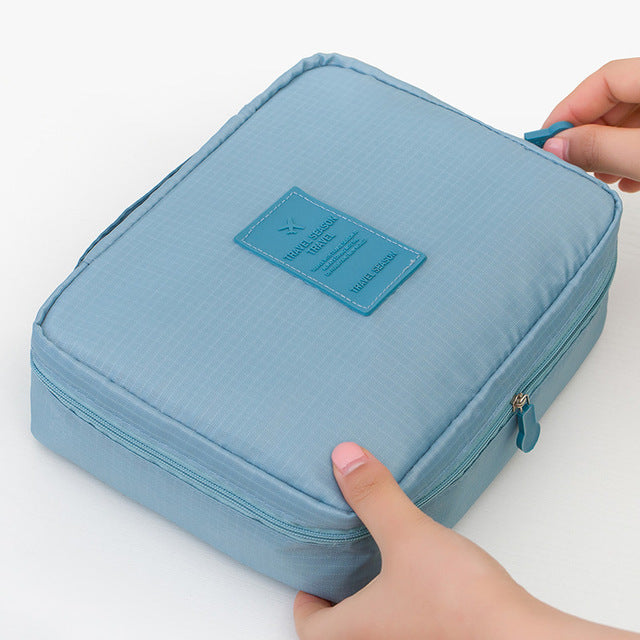 Compact Waterproof Make-Up Travel Organiser – 1+1 FREE Mini Cosmetic Storage Case