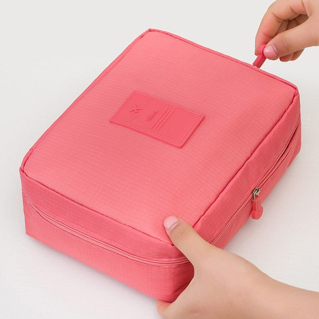 Compact Waterproof Make-Up Travel Organiser – 1+1 FREE Mini Cosmetic Storage Case