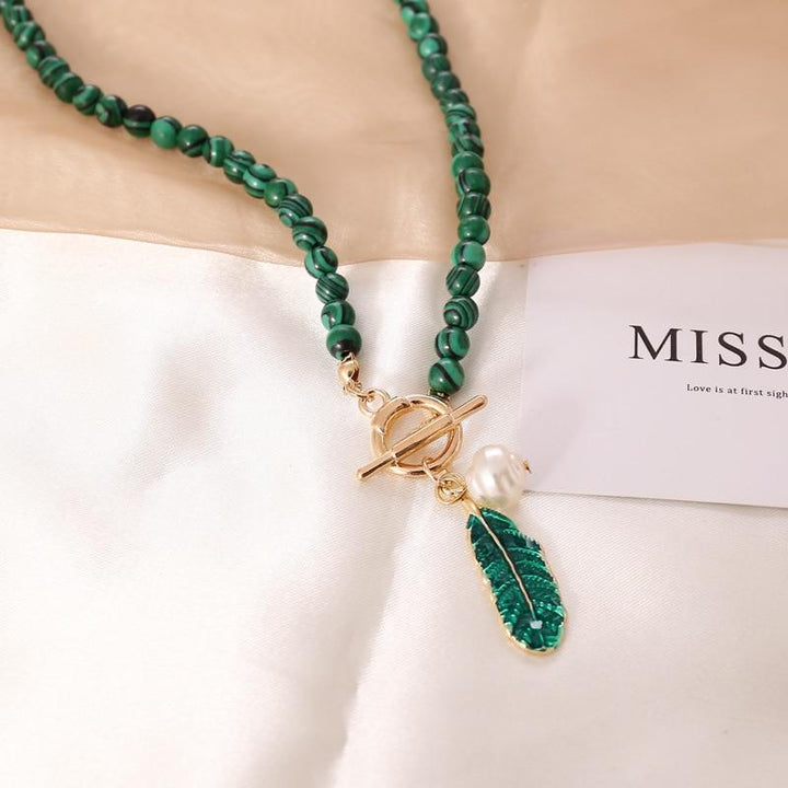 Malachite Natuuraura Necklace - Thalina-Nora Luxe