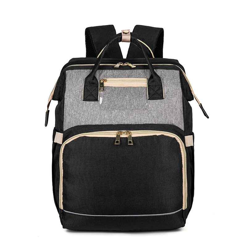 Convertible Baby Nappy Backpack with Foldable Bassinet – Waterproof Multi-Pocket Design