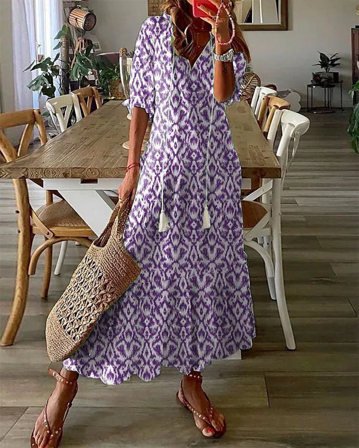 Maxi Dress - Elara-Purple-S-Nora Luxe