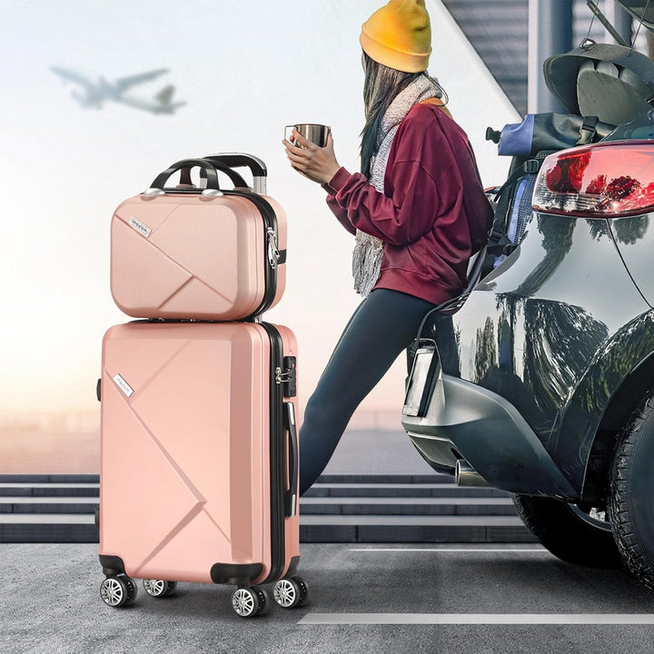 Compact 2-Piece Carry-On Luggage Set with Trolley Bag and Spinner Wheels – JetTrek