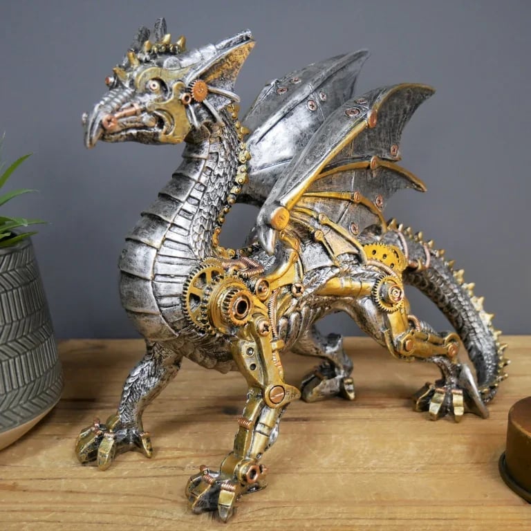 Mechanical Punk Animals Statues - GearBeast-Dragon-Nora Luxe