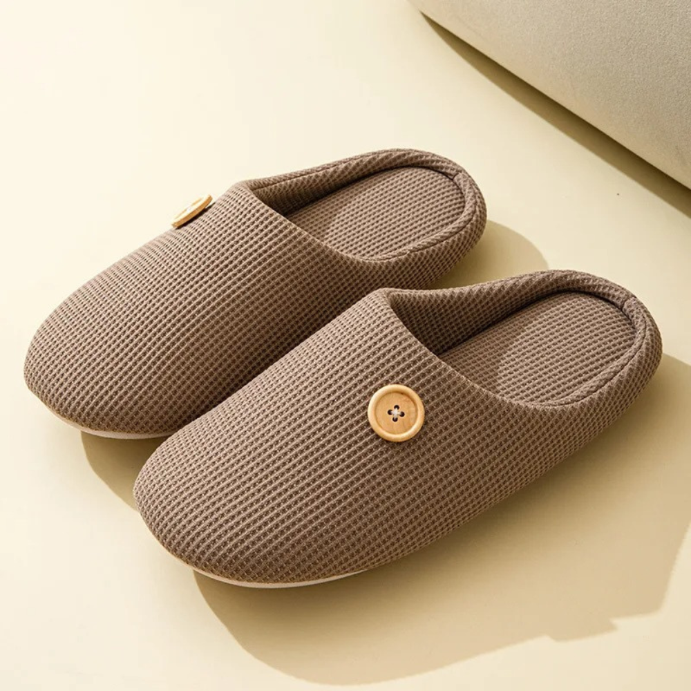 Memory Foam Comfort Slippers - CloudStep-3.5-4-Brown-Nora Luxe