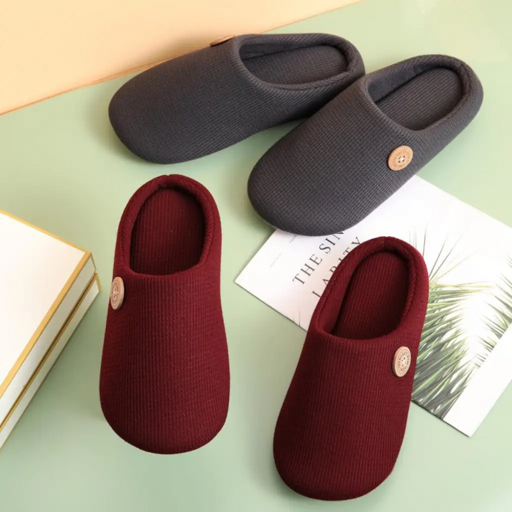 Memory Foam Comfort Slippers - CloudStep-3.5-4-Khaki-Nora Luxe