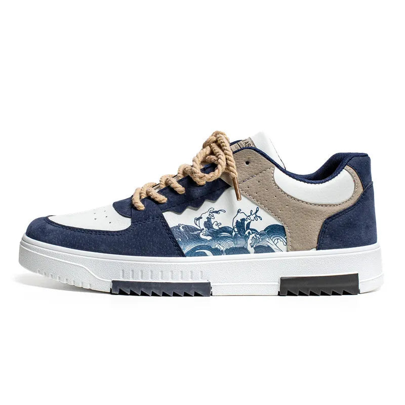 Men's anti-slip laced shoes - Max-Dark blue-6-Nora Luxe