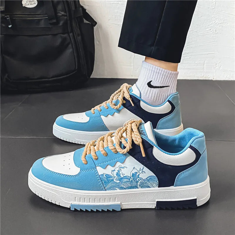 Men's anti-slip laced shoes - Max-White Moonlight-6-Nora Luxe