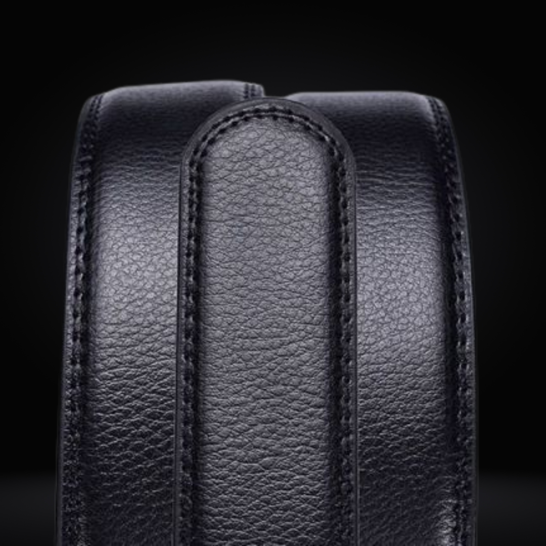 Men's Belt with Automatic Buckle - SnapFit Belt-Black-Nora Luxe