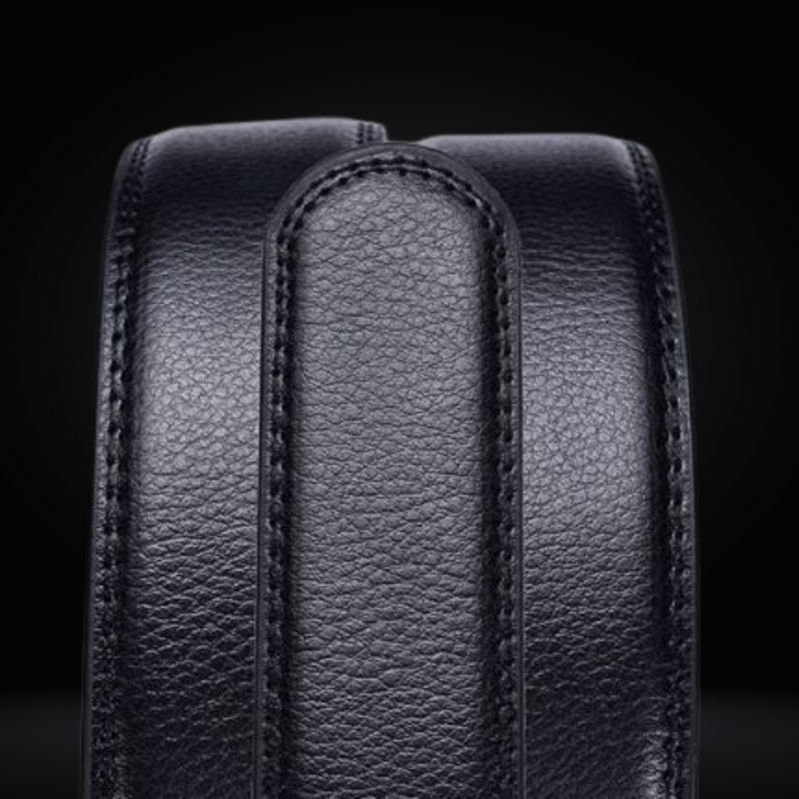 Men's Belt with Automatic Buckle - SnapFit Belt-Black-Nora Luxe
