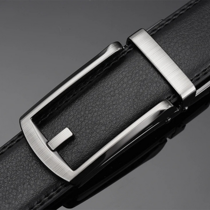 Men's Belt with Automatic Buckle - SnapFit Belt-Black-Nora Luxe