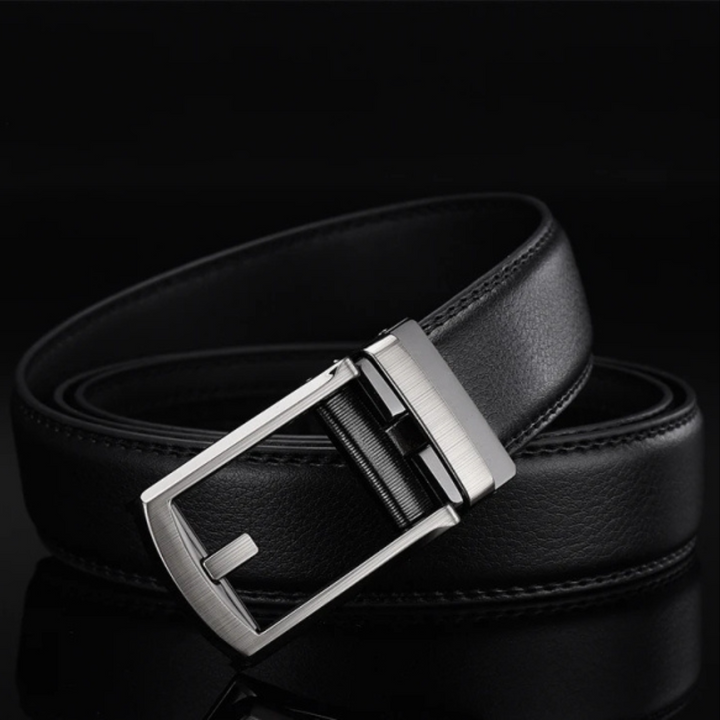 Men's Belt with Automatic Buckle - SnapFit Belt-Black-Nora Luxe
