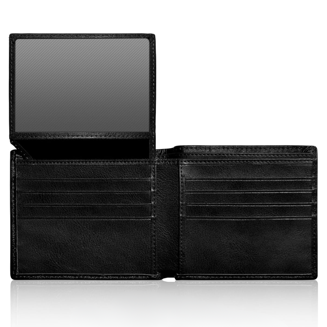 Men's Bifold Wallet made of Top Grain Leather - EliteFold-Black-Nora Luxe