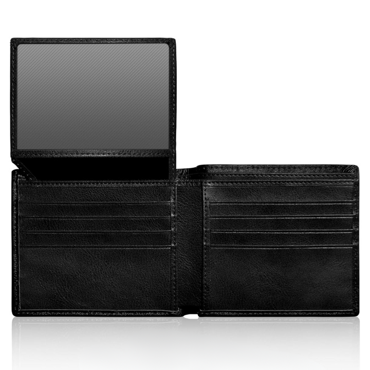 Men's Bifold Wallet made of Top Grain Leather - EliteFold-Black-Nora Luxe