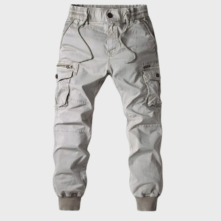 Men's Cargo Joggers - Titan-Light Gray-29-Nora Luxe
