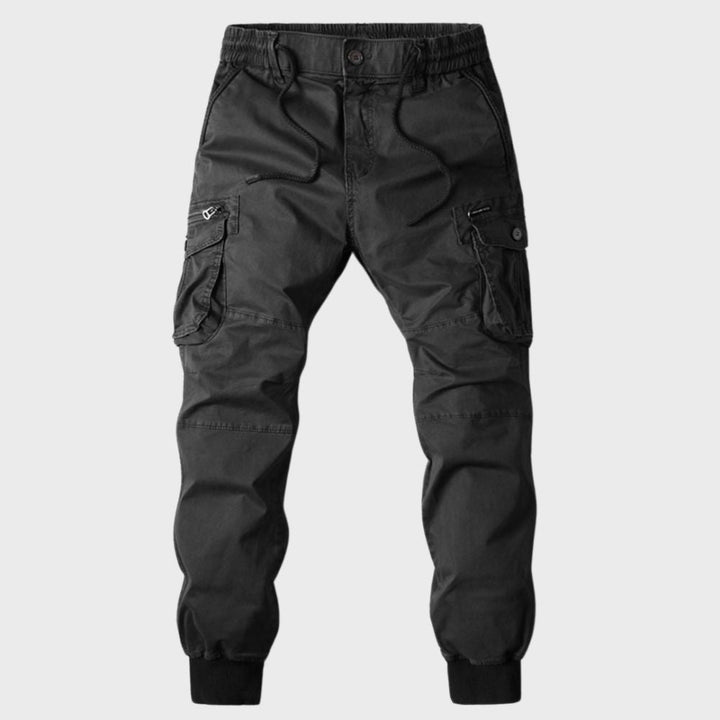 Men's Cargo Joggers - Titan-Midnight Black-29-Nora Luxe