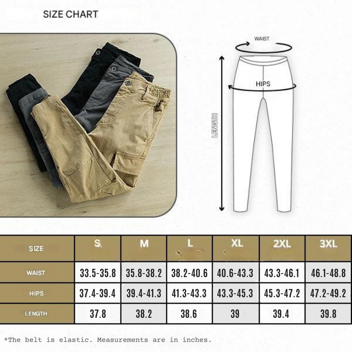 Men's Cargo Outdoor Trousers – Marco-Black-M-Nora Luxe