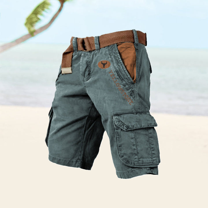 Men's Cargo Shorts - TrekFlex-Dark green-S-Nora Luxe