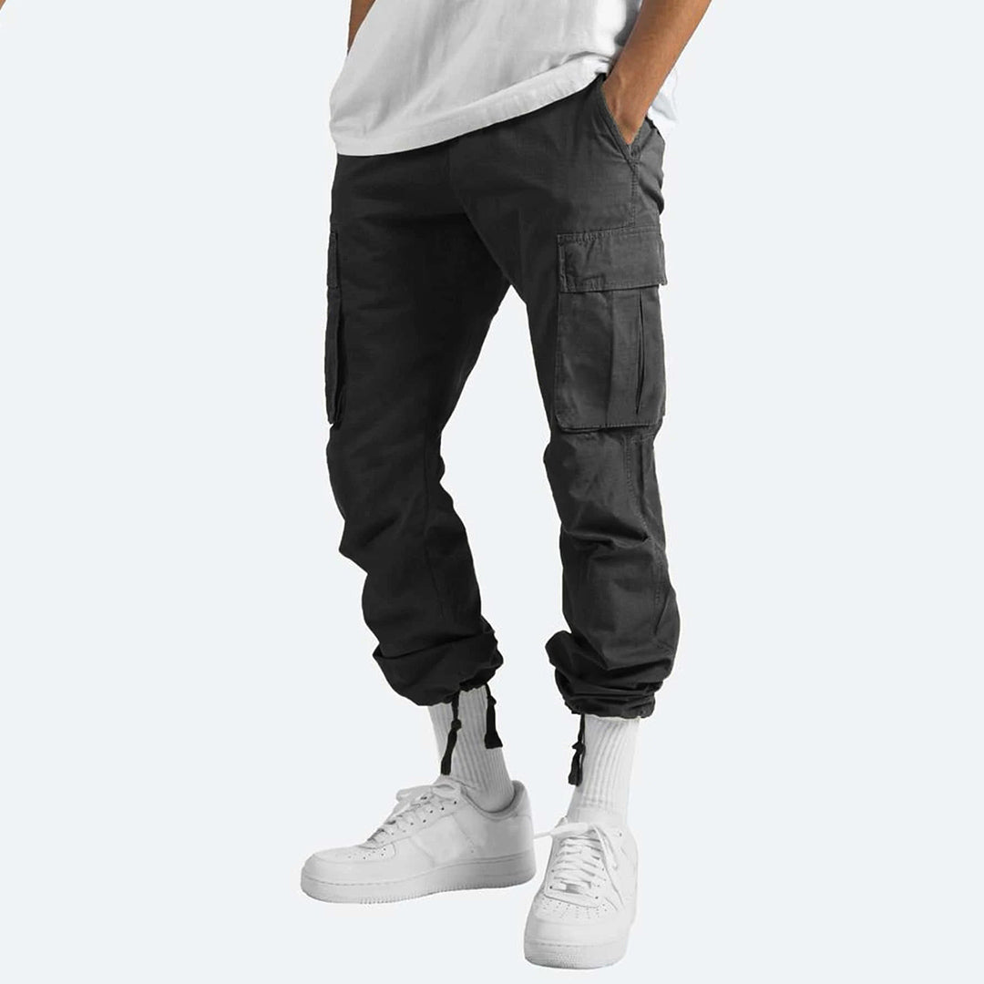 Men's Cargo Trousers - Graham-Black-S-Nora Luxe