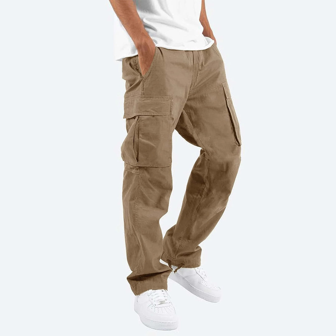 Men's Cargo Trousers - Graham-Khaki-S-Nora Luxe
