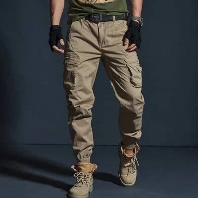 Men's Cargo Trousers - Max-Brown-S-Nora Luxe