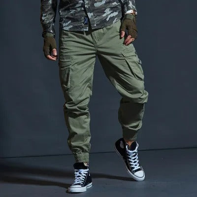 Men's Cargo Trousers - Max-Green-S-Nora Luxe