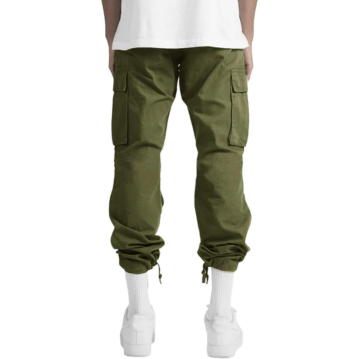 Men's Casual Cargo Joggers - Vincent-Beige Gray-S-Nora Luxe
