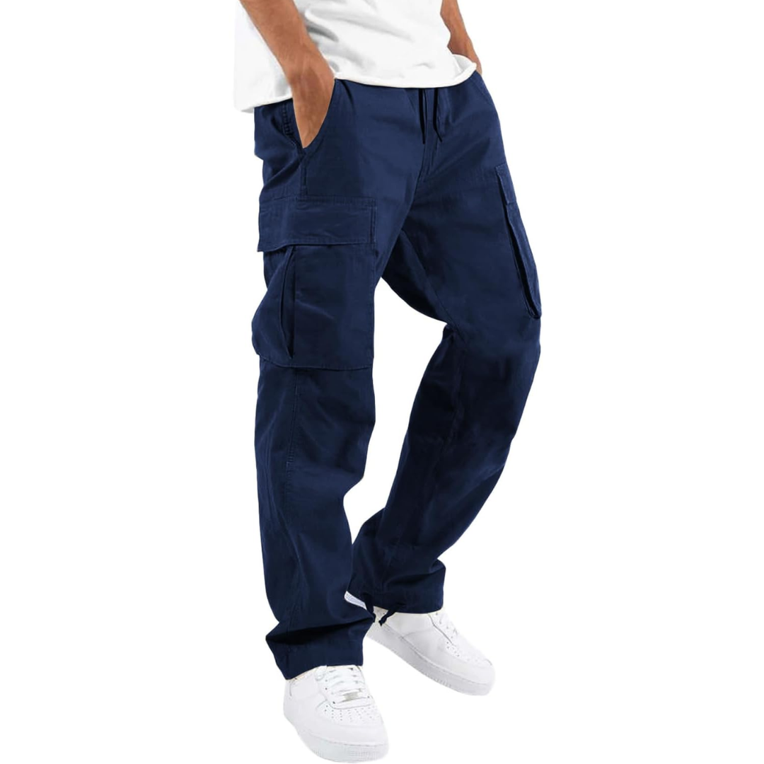 Men's Casual Cargo Joggers - Vincent-Marine Blue-S-Nora Luxe
