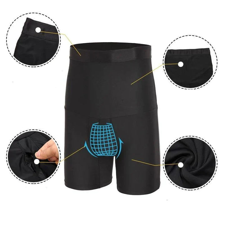 Men's Compression Shorts - CoreFlex-Black-S-Nora Luxe