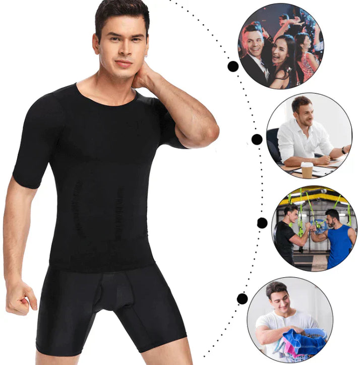 Men's Compression Shorts - CoreFlex-Black-S-Nora Luxe