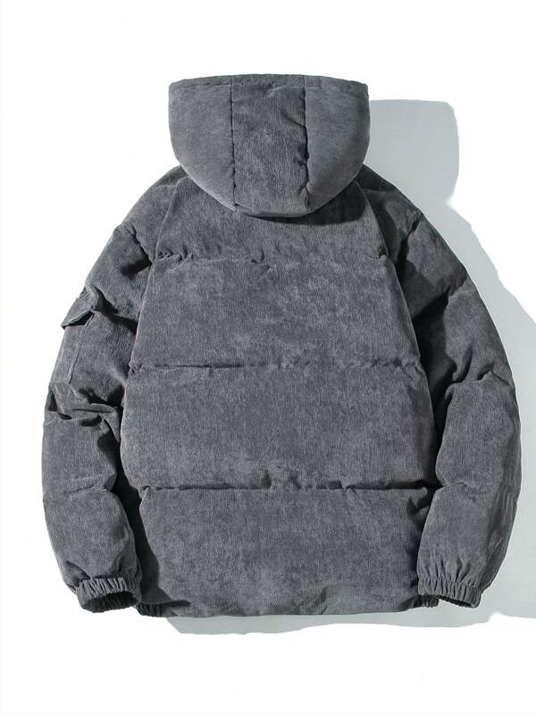 Men's Corduroy Puffer Jacket - Verno-S-Nora Luxe