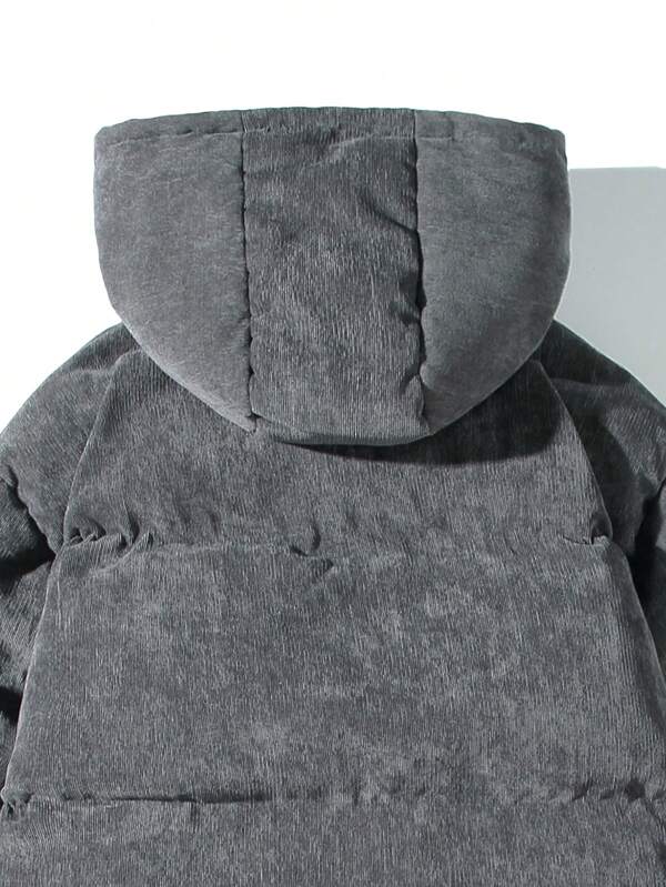 Men's Corduroy Puffer Jacket - Verno-S-Nora Luxe