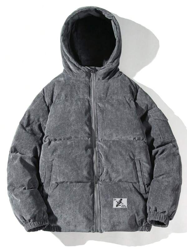 Men's Corduroy Puffer Jacket - Verno-S-Nora Luxe