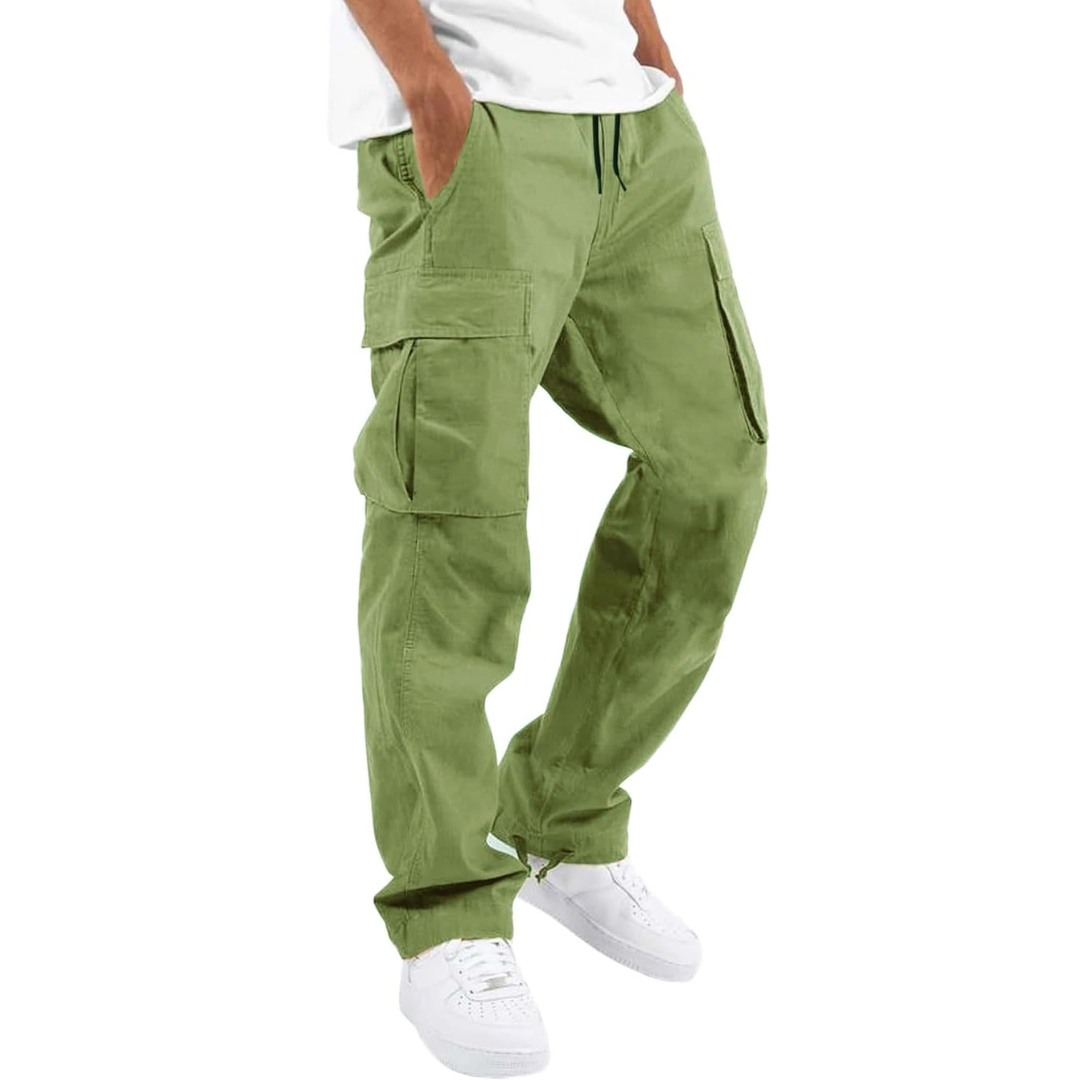 Men's Cotton Cargo Joggers - Arno-Green-S-Nora Luxe