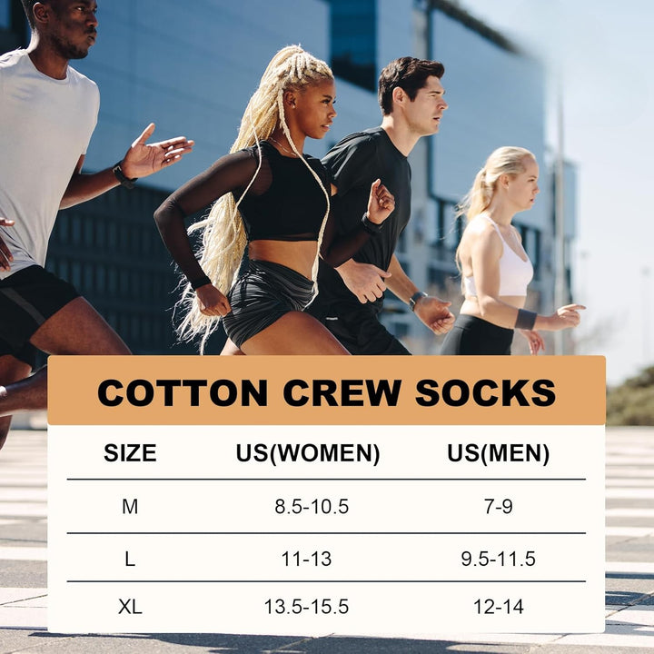 Men's Crew Socks (6 Pairs) - Daniel-Black-S - 6.5-8.0-Nora Luxe