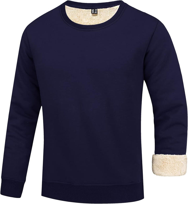 Men's Fleece Sweatshirt - Liam-Dark Blue-S-Nora Luxe