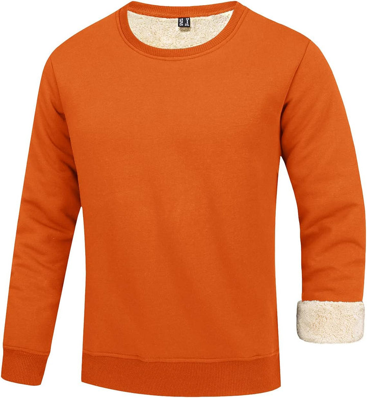 Men's Fleece Sweatshirt - Liam-Orange-S-Nora Luxe