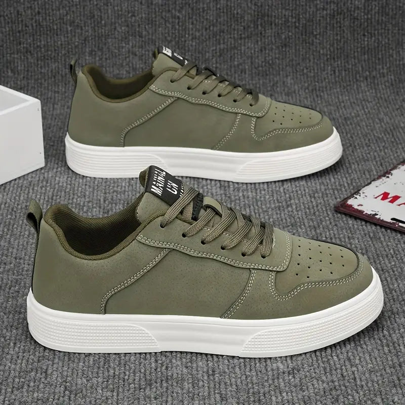 Men's hiking shoes made of suede leather with comfort sole & style – Marco-Green-5.5-Nora Luxe