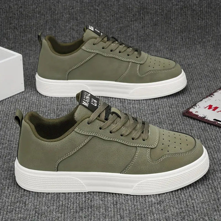 Men's hiking shoes made of suede leather with comfort sole & style – Marco-Green-5.5-Nora Luxe