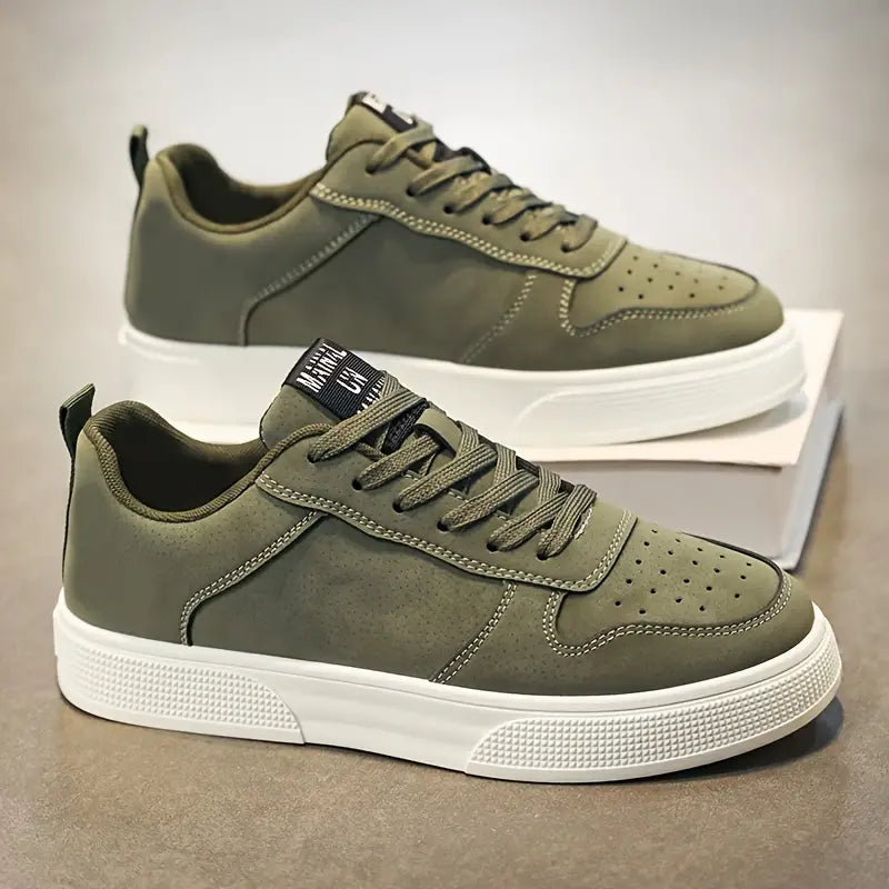 Men's hiking shoes made of suede leather with comfort sole & style – Marco-Green-5.5-Nora Luxe