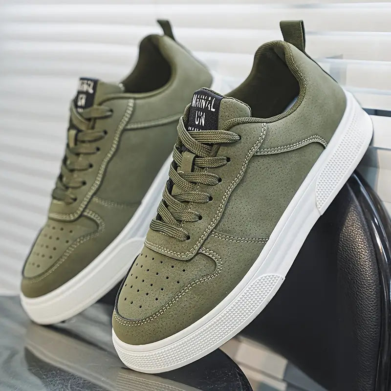 Men's hiking shoes made of suede leather with comfort sole & style – Marco-Green-5.5-Nora Luxe
