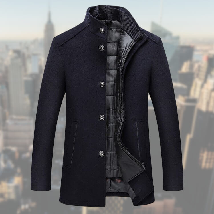Men's Jacket with Detachable Vest - Lucas-Blue-S-Nora Luxe