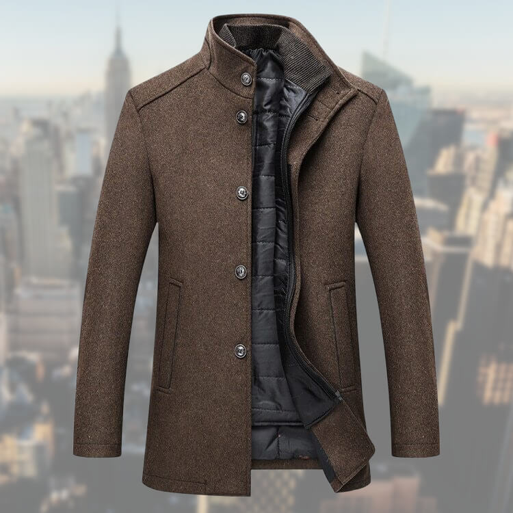 Men's Jacket with Detachable Vest - Lucas-Brown-S-Nora Luxe