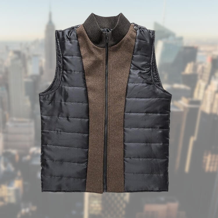Men's Jacket with Detachable Vest - Lucas-Brown-S-Nora Luxe