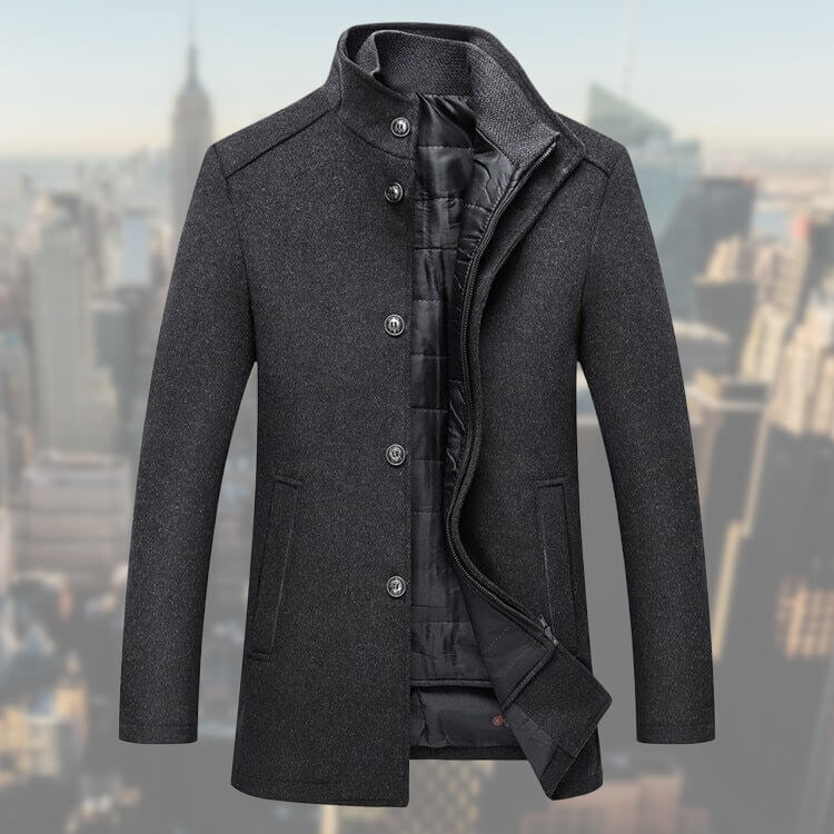 Men's Jacket with Detachable Vest - Lucas-Gray-S-Nora Luxe