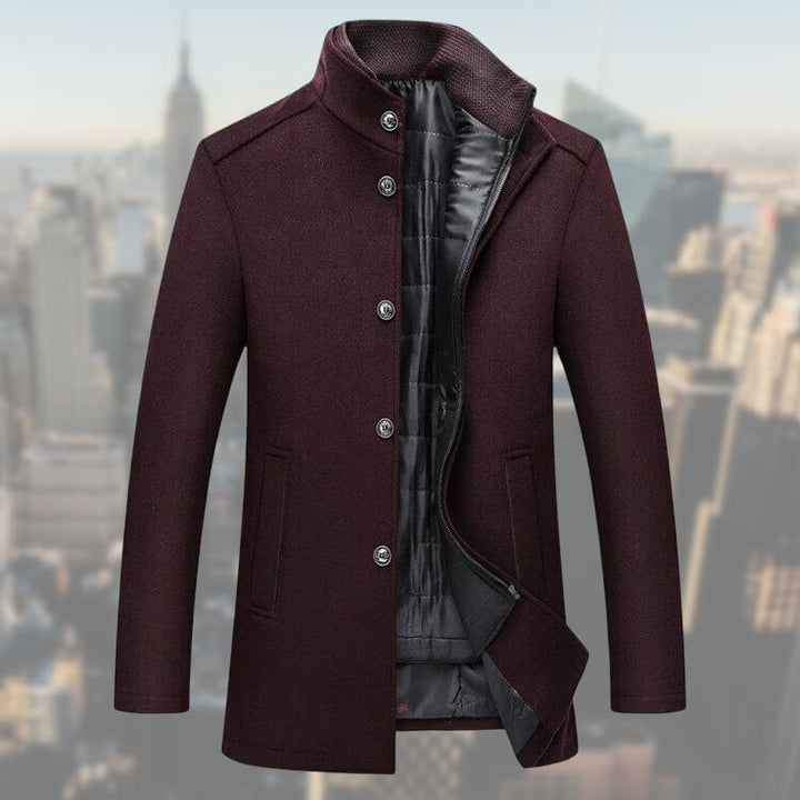 Men's Jacket with Detachable Vest - Lucas-Red-S-Nora Luxe
