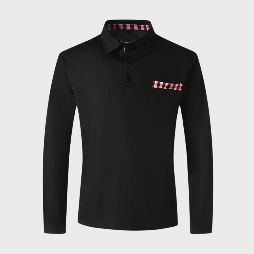 Men's Long Sleeve T-Shirt - Finn-Black-S-Nora Luxe