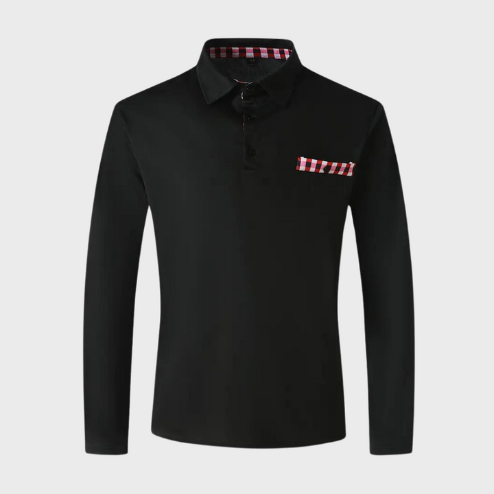 Men's Long Sleeve T-Shirt - Finn-Black-S-Nora Luxe